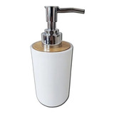 Dispenser Dosificador Jabón Líquido Bambú Pettish Online Vc Color Blanco 2