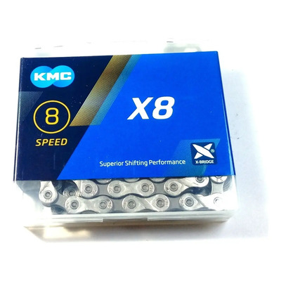 Cadena Kmc X8 6v 7v 8v Color Plata 116 Eslabones Mod X8.99 | Envío gratis