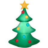 Árbol De Navidad Inflable Pino Led Luz 122 Cm Adorno Navideñ