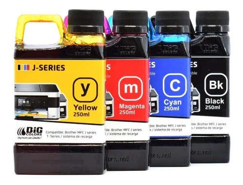 Tintas Bigcolors J-series Combo 4 X 250ml Brother Compatible