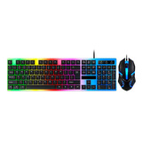 Combo Teclado Retroiluminado + Mouse Gamer Con Luces 7170