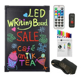 Pizarra Led 70x50 Cartel Luminoso + 8 Fibrones Fluorescentes