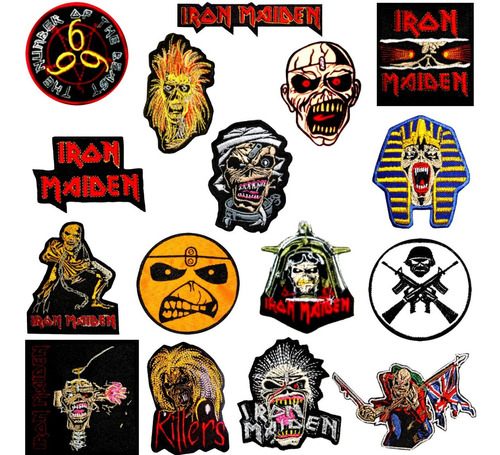 Parche Bordado Musica Rock Iron Maiden Eddie Metal X Unidad