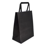 Bolsas De Papel Negras 22x10x30 50 Unidades