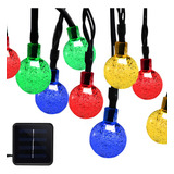 Guirnaldas De Luces Led Solares Exterior, 60 Led 8 Modos