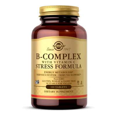 Solgar Complejo B Complex Con Vitamina C Stress Form 100tabs Sabor Neutro | Envío gratis