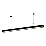 Lineal Colgante Negro 120cm 24w 5500k Luz Fría