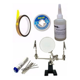 Kit Salva Chip Fluxo No Clean Malha Dessolda Kapton Lupa