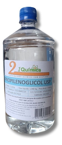  Propilenoglicol Usp 1 Litro Propileno Glicol - Garrafa Fragrância Neutro