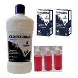 Shampoo Clorexidina + 60ml Topline +2x Sabonetes Clorexidina