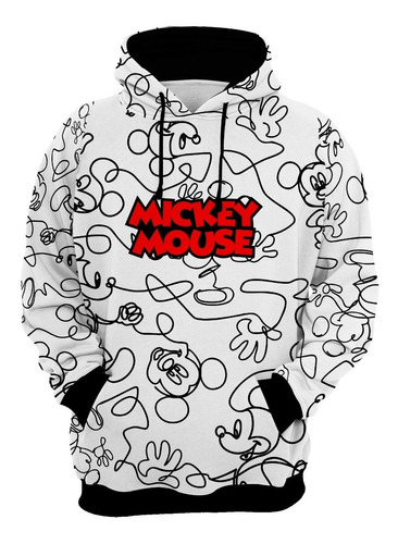 Moletom Blusa Mickey Minnie Mouse Line Art Animação Full 291