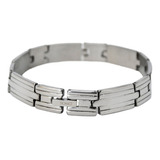 Pulsera Acero Quirúrgico Lineas Eslabones Reloj Hombre Soho