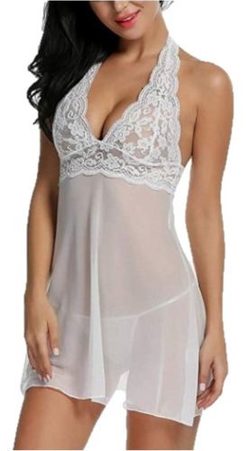 Baby Doll Sexy Escote Transparente