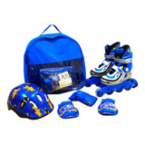 Rollers Patines Extensible + Protecciones + Casco + Mochila.