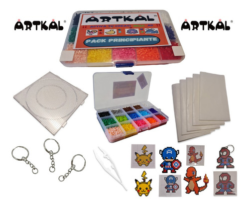 Pack Iniciate Hama/perler/artkal/10.500 Beads-2.6mm+regalo