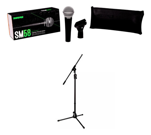 Microfono Shure Sm58-lc + Atril De Teclado Jy-040