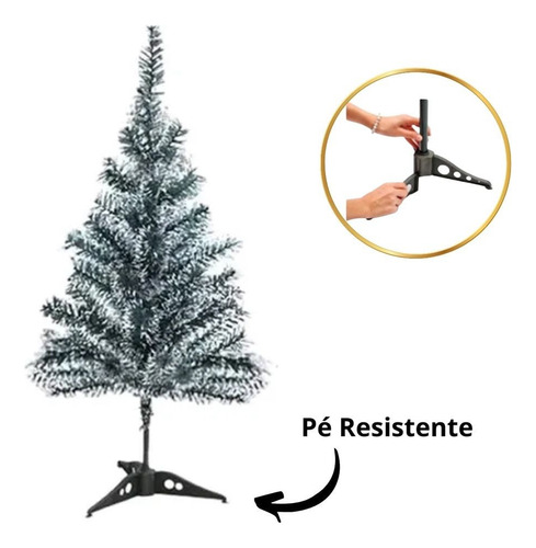 Arvore De Natal Pinheiro Nevada 90 Cm E 90 Galhos