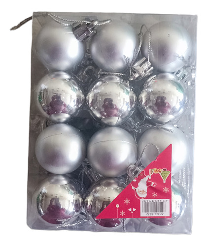 24 Esferas Decorativas Para Navidad 32mm Decoración Árbol 