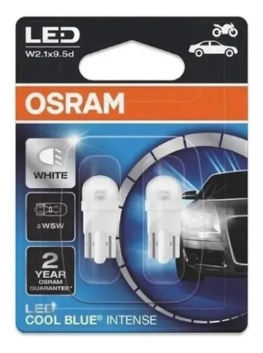 Lamparas Led Osram W5 T10 12v 2825cwcbi Nueva Luz Calida