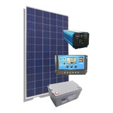 Kit Solar Con Inversor Onda Pura 1000 W 220 V + Bateria 65 A