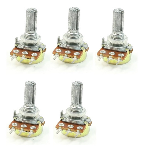 5 X Potenciometro Lineal 1k Ohms Pote B1k 15mm Arduino