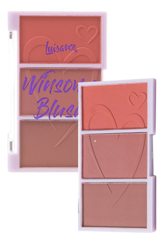 Paleta 3 Em 1 Maquiagem Blush Luisance Winsome Completa 6g