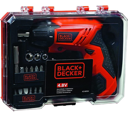 Parafusadeira 4.8v Maleta 16 Acessórios Kc4815k Black+decker