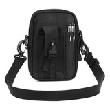 Bolsa Mariconera Bolso Bandolera Porta Celular Multiusos Color Negro 2