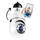 Camera Ip Inteligente Lampada Panoramica Wifi E Espiã S/fio