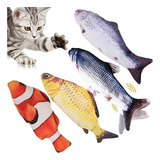 4 Piezas De Juguete De Pescado Eléctrico Para Gato A