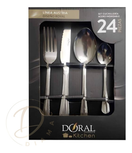 Set Cubiertos Doral 24 Piezas Acero Inoxidable | Diamac