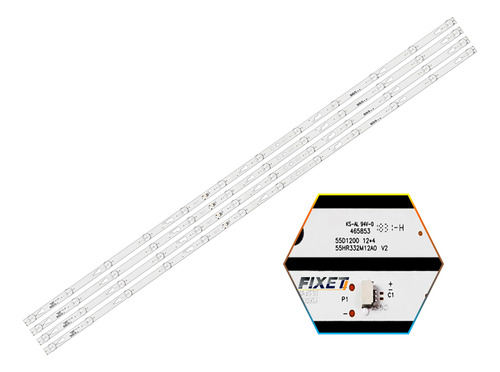 Kit 4 Tiras Led Pioneer 55hr332m12a0 | Ple-55s09uhd