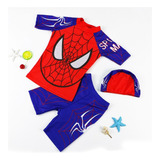 Bañador Y Gorro De Natación Infantil Spiderman/dinosaurio