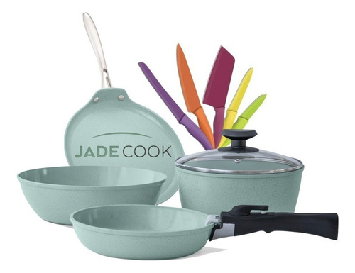 Jade Cook Smart Batería + Comal Y Utensilios Jade Cook Color Verde Jade