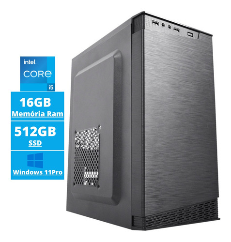 Pc Cpu I5 6ª Geração 3.3ghz 16gb Ram Ddr4 Ssd 512gb 500w