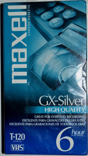 Cassette Video Vhs Maxell Gx . Silver, High Quality