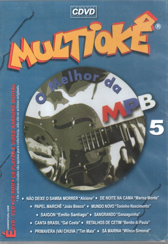 Dvd Multiokê Karaokê - O Melhor Do Mpb 5