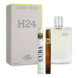 H24 Hermes 100ml Caballero Original+perfume Cuba 35ml