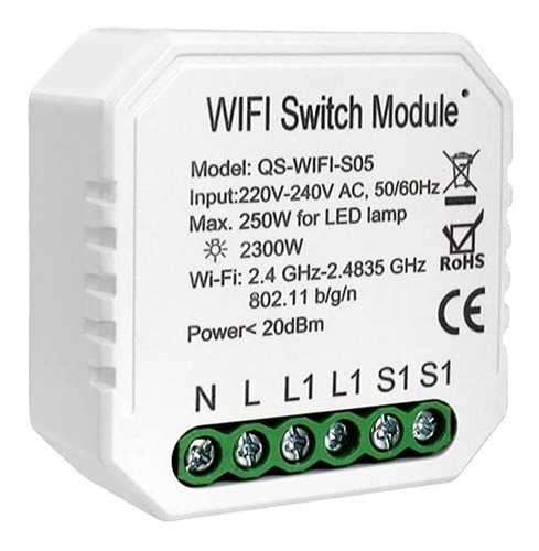 Mini Módulo Interruptor Inteligente Switch De Luz Wifi App