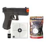 Arma Airsoft Pistola Spring Vigor Glock 17 + Kit Acessórios