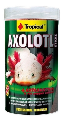 Alimento Tropical Axolot Sticks 135g - Axolote Rana 