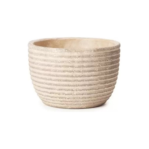 Vaso Cachepot Cimento C/ Planta Mart Decorativo Enfeite Luxo