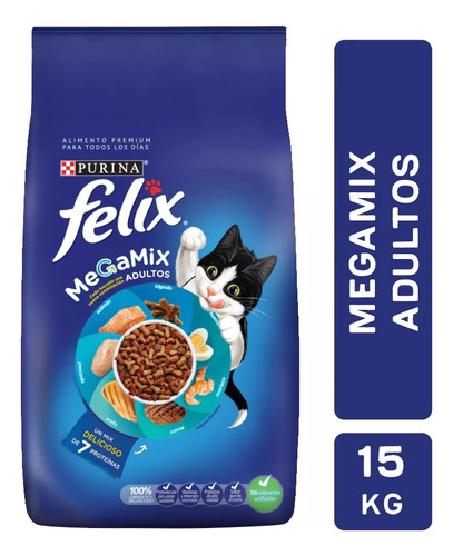 Felix Megamix Adultos 15kg Alimento Para Gato