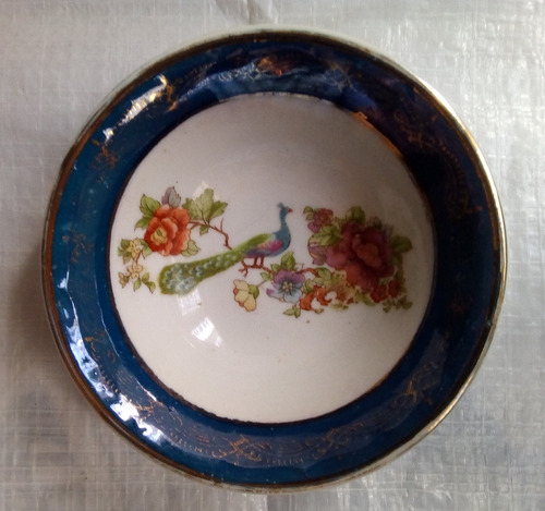 Antiguo Plato Porcelana China Decorado Retro Vintage Usado