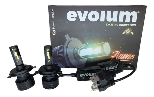 Focos Led Tricolor Evolum Flame H4 14000 Lumen 50w 