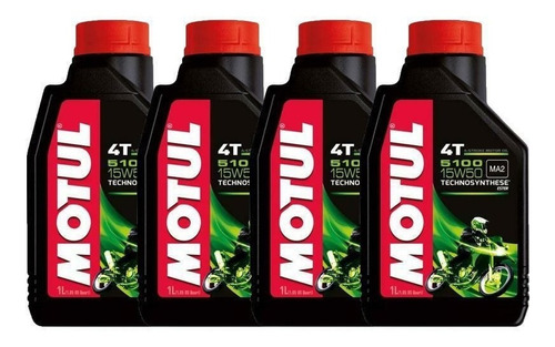 Aceite Motul 5100 4t 15w50 Semisintetico X 4unidades Coyote