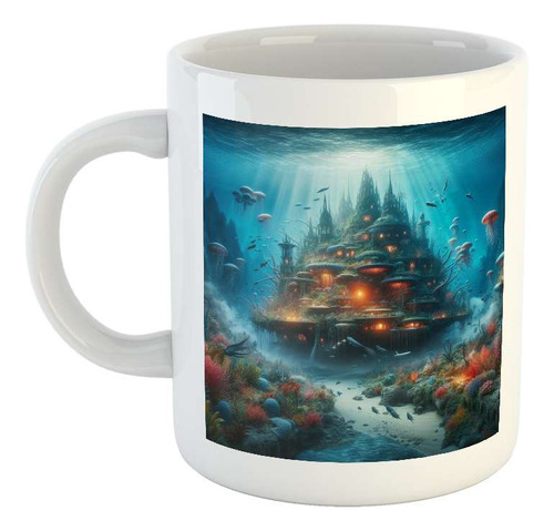 Taza Ceramica Mundo Submarino Exotico Mar Peces Fish