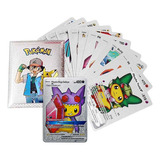 Cartas Plateadas X10 Pokémon Metalizadas Coleccionables Niño