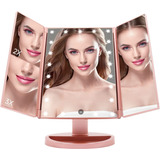 Espejo Maquillaje Luz Tríptica Aumento 3x/2x/10x Buen Regalo