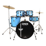 Bateria Acústica Onix Smart By Nagano Baby Blue Completa